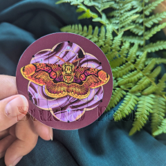 Brahmin Moth Sticker in Red