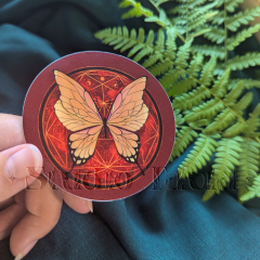 Butterfly Sticker in Red